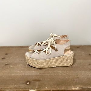 Pull & Bear Espadrille Sandals Gray Size 38 (7)